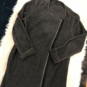Theory size small dark grey zipper sweater
